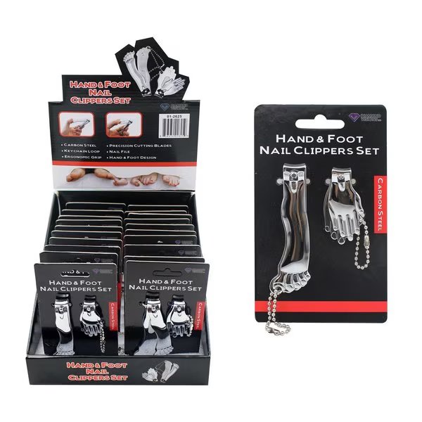 Diamond Visions Silver Hand and Foot Nail Clippers , 2PK, Diamond Visions, Mfr#: 01-2625